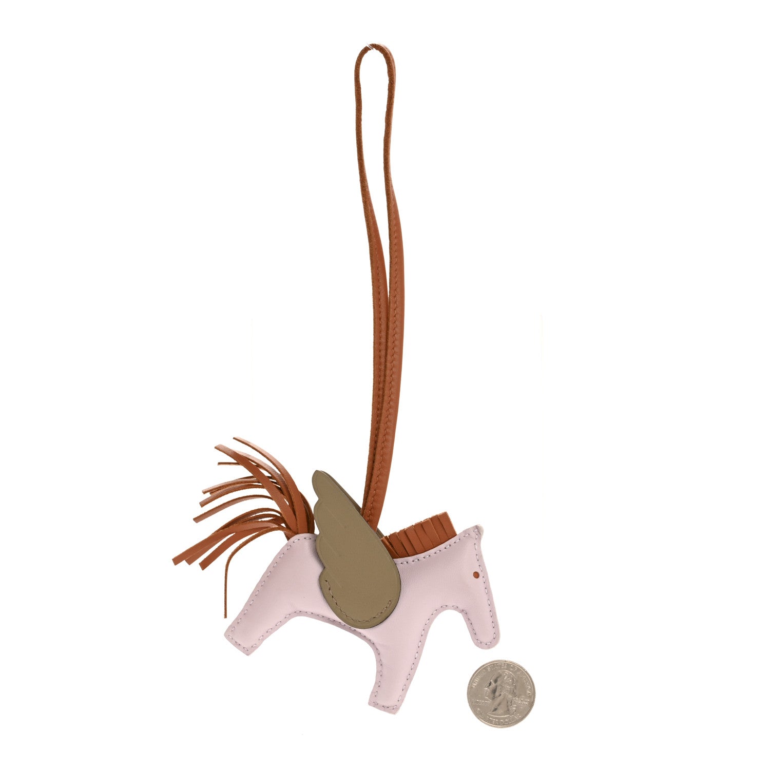 Milo Lambskin Grigri Rodeo Pegase Horse Bag Charm PM Mauve Pale Pain D'Epice Beige Marfa