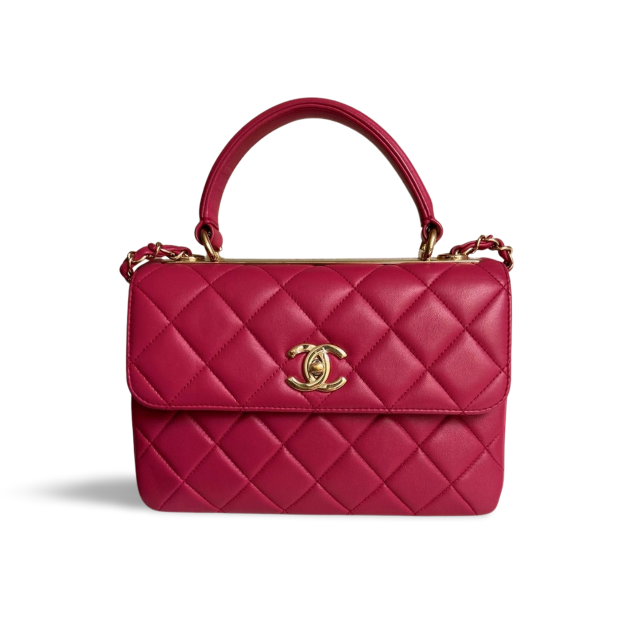 Chanel Small Trendy CC Bag in Hot Pink with Gold Hardware