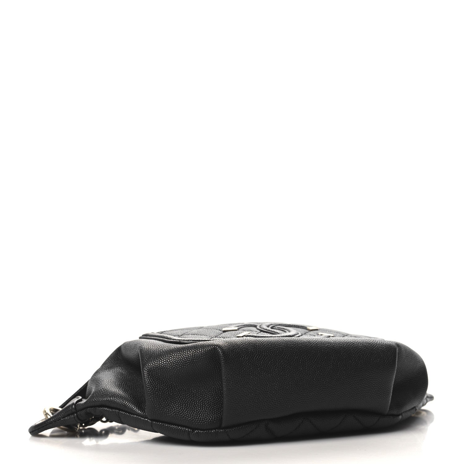 Caviar Quilted Filigree Waist Bag Black