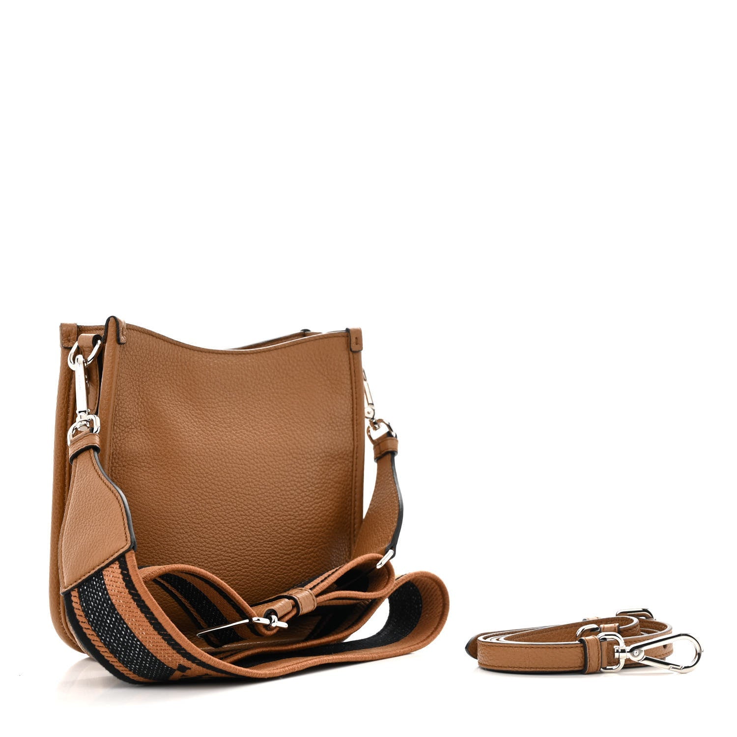 Vitello Daino Soft Mini Hobo Messenger Bag Caramel