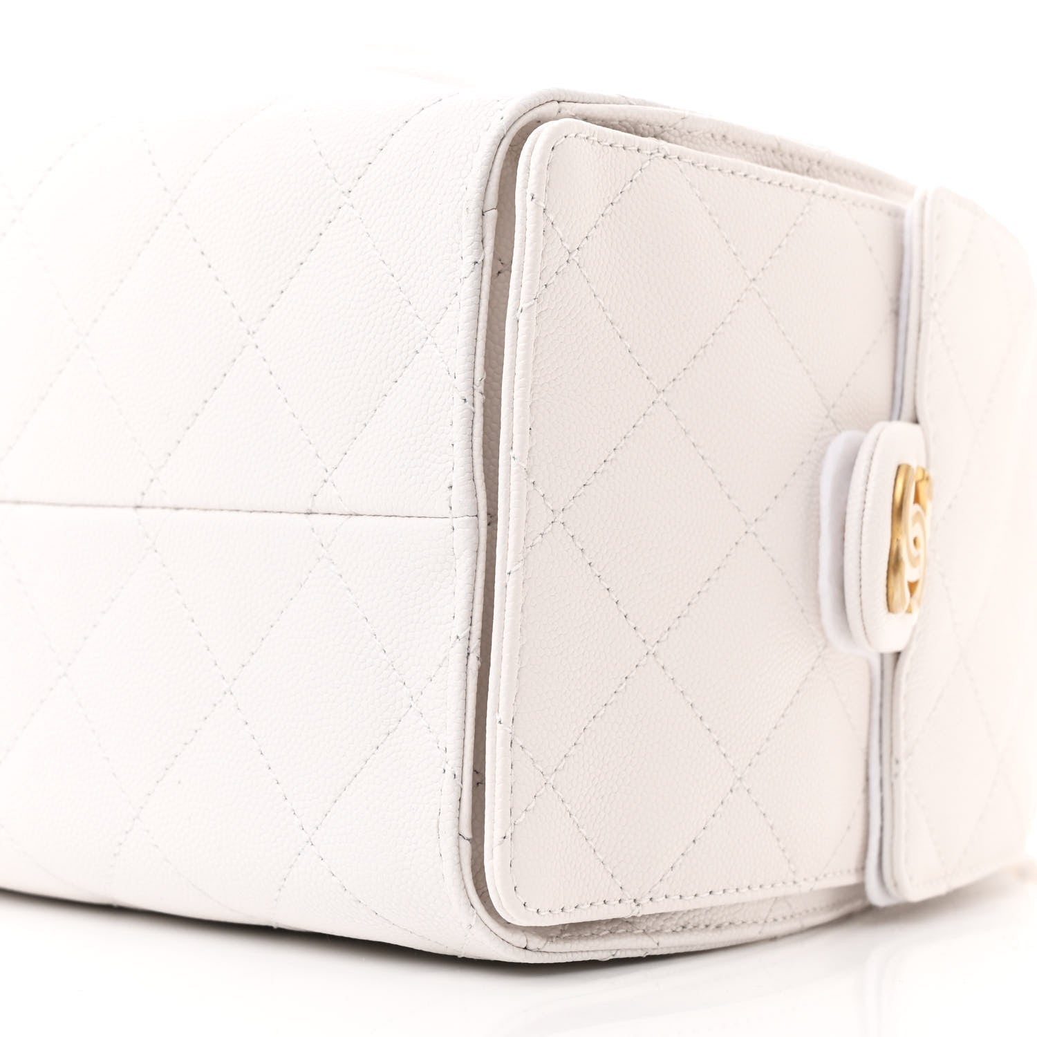 Caviar Quilted Small Chanel 25 Handbag White