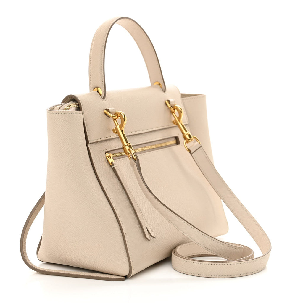 Grained Calfskin Micro Belt Bag Light Taupe