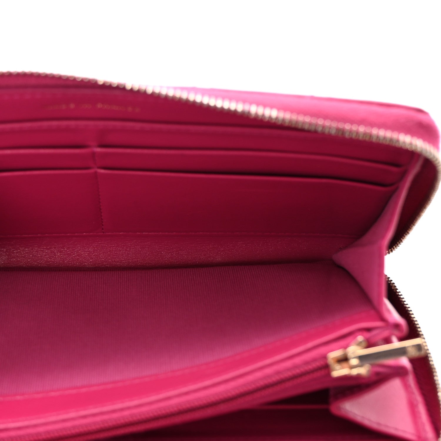 Caviar Quilted Large Gusset Zip Around Wallet Pink