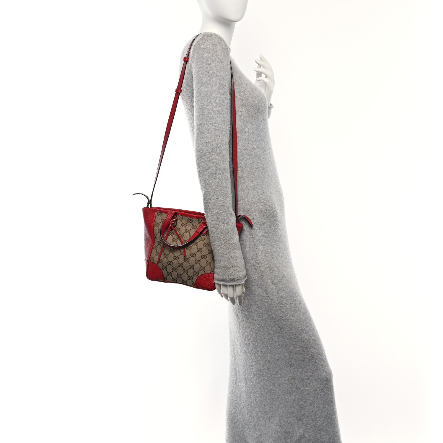Monogram Small Bree Tote Red