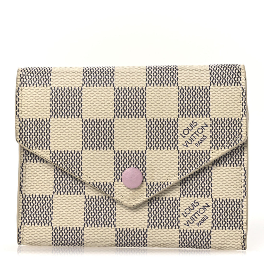 Damier Azur Victorine Wallet Rose Ballerine