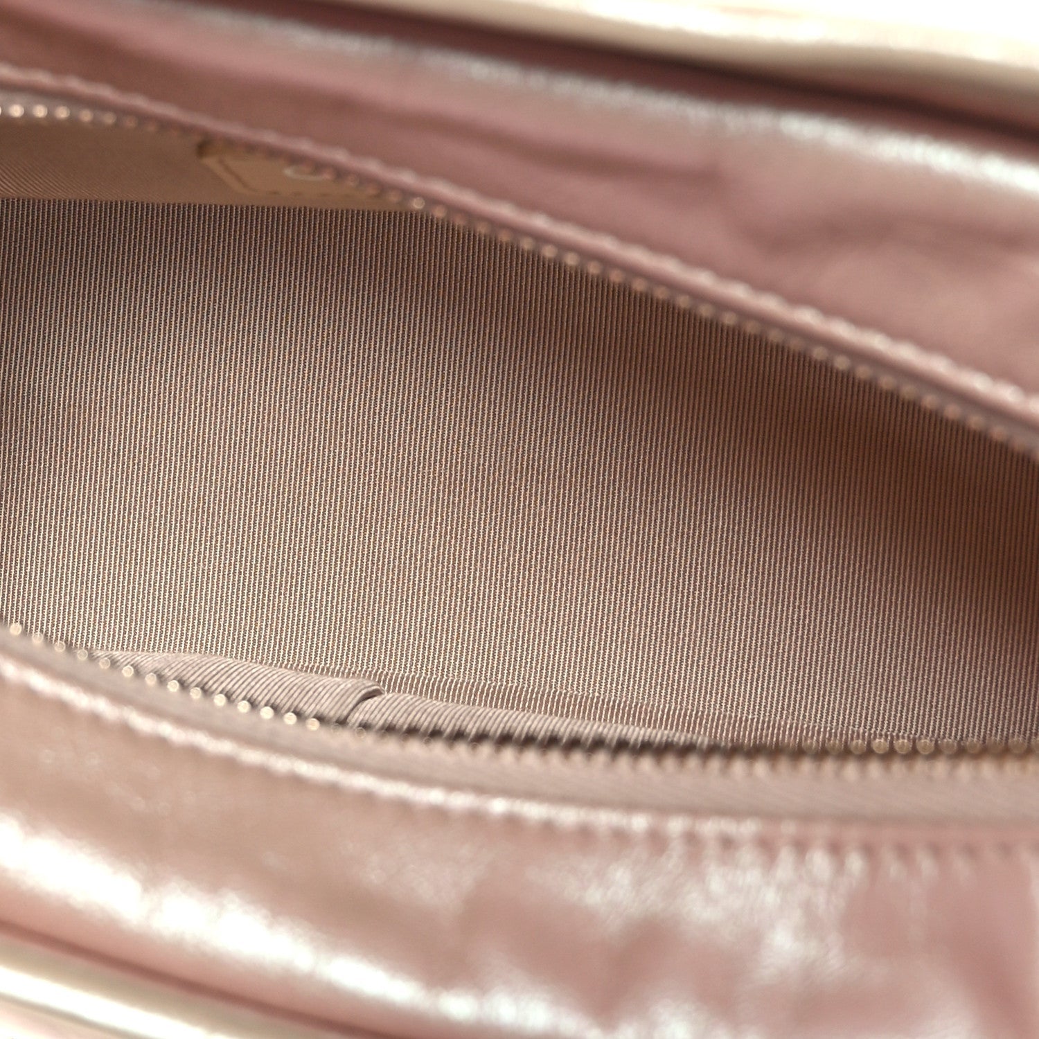 Iridescent Aged Calfskin Quilted Small Gabrielle Hobo Light Pink