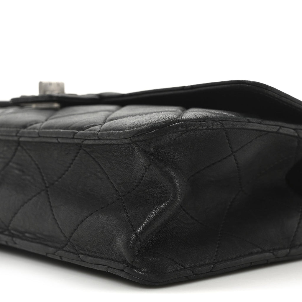 Washed Lambskin Jumbo Take Away Flap Black