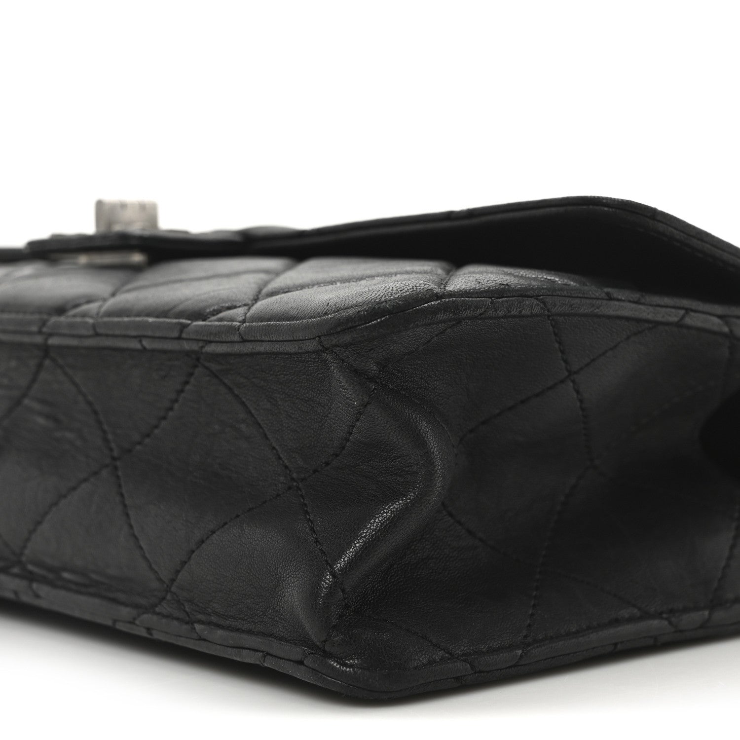 Washed Lambskin Jumbo Take Away Flap Black