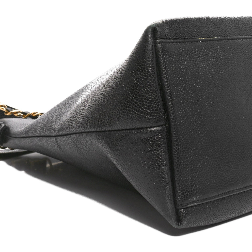 Caviar Large CC Shoulder Bag Black