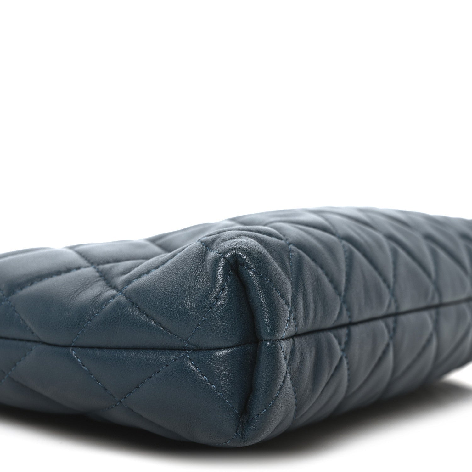 Lambskin Quilted Clutch  Turquoise
