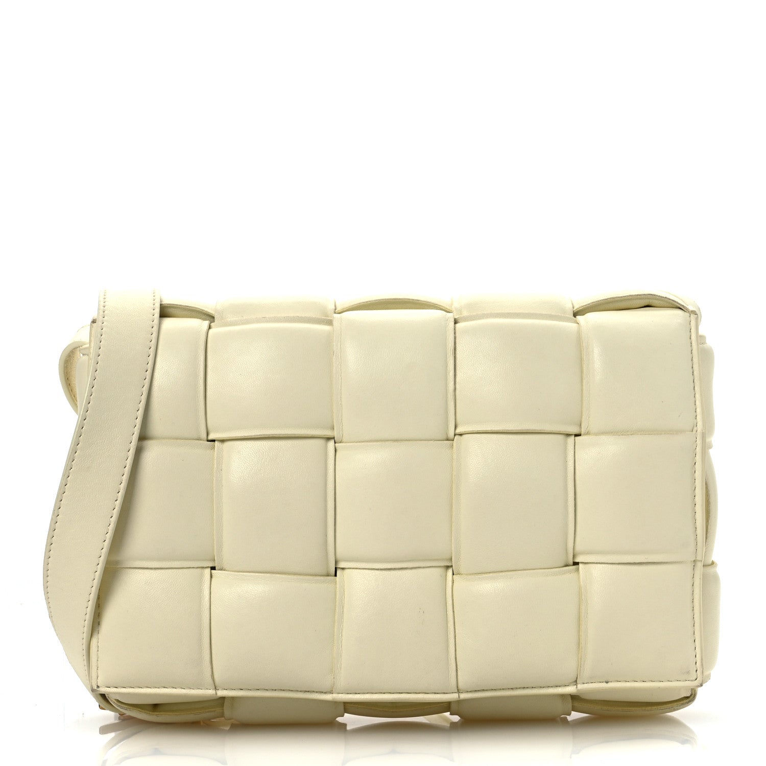 Nappa Maxi Intreccio Padded Cassette Crossbody Bag Zest