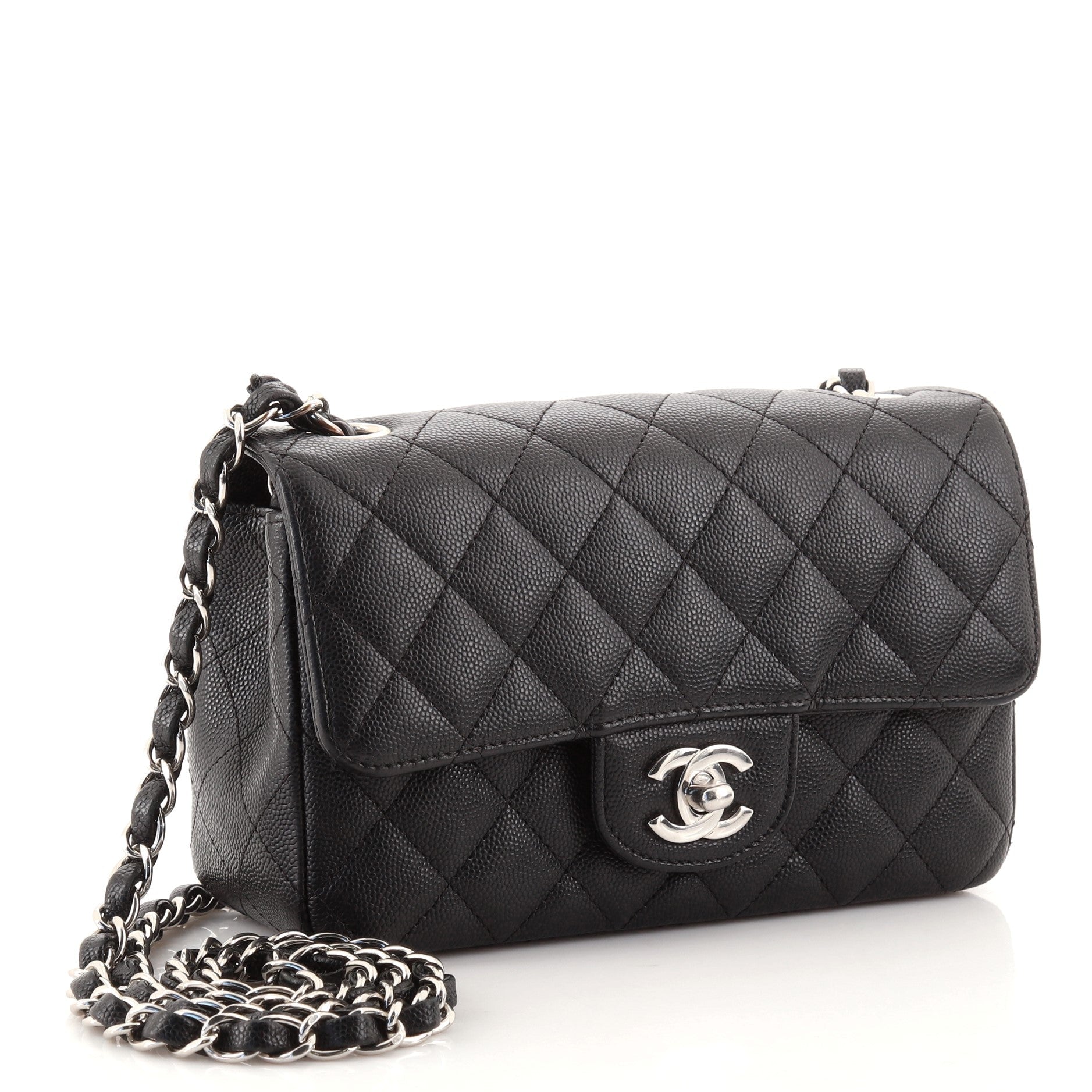 Classic Single Flap Bag Quilted Caviar Mini