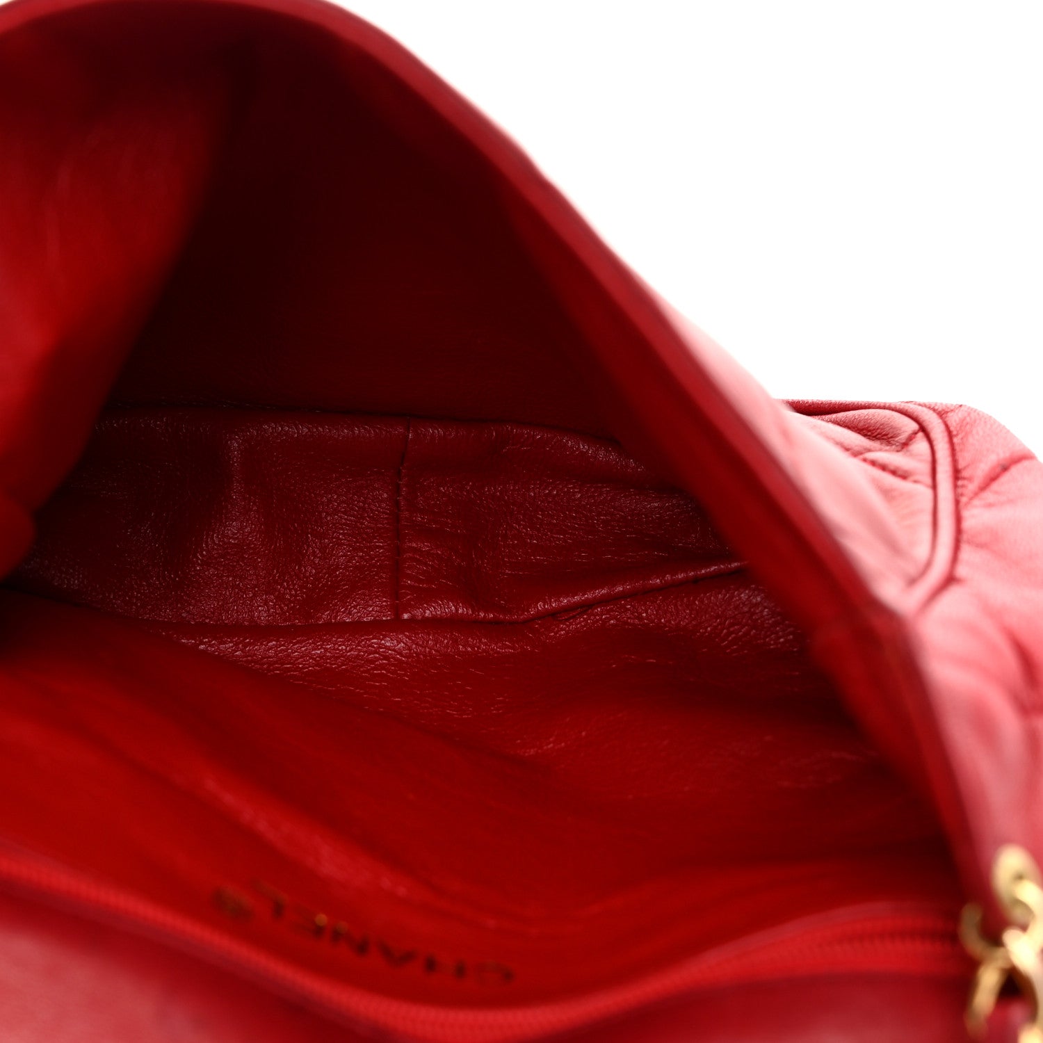 Lambskin Quilted CC Shoulder Bag Red