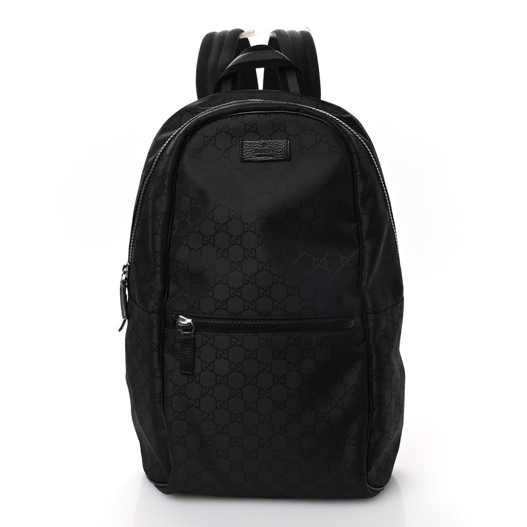 Nylon Monogram Slim Backpack Black