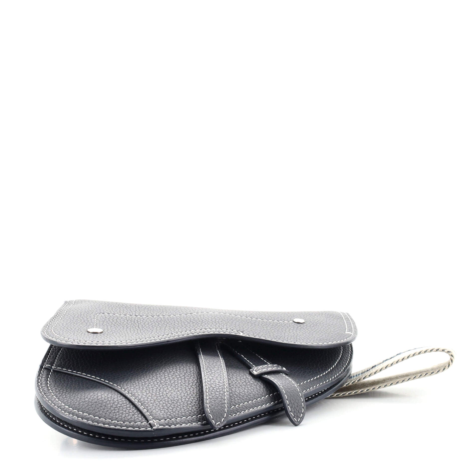 Saddle Wristlet Clutch Leather