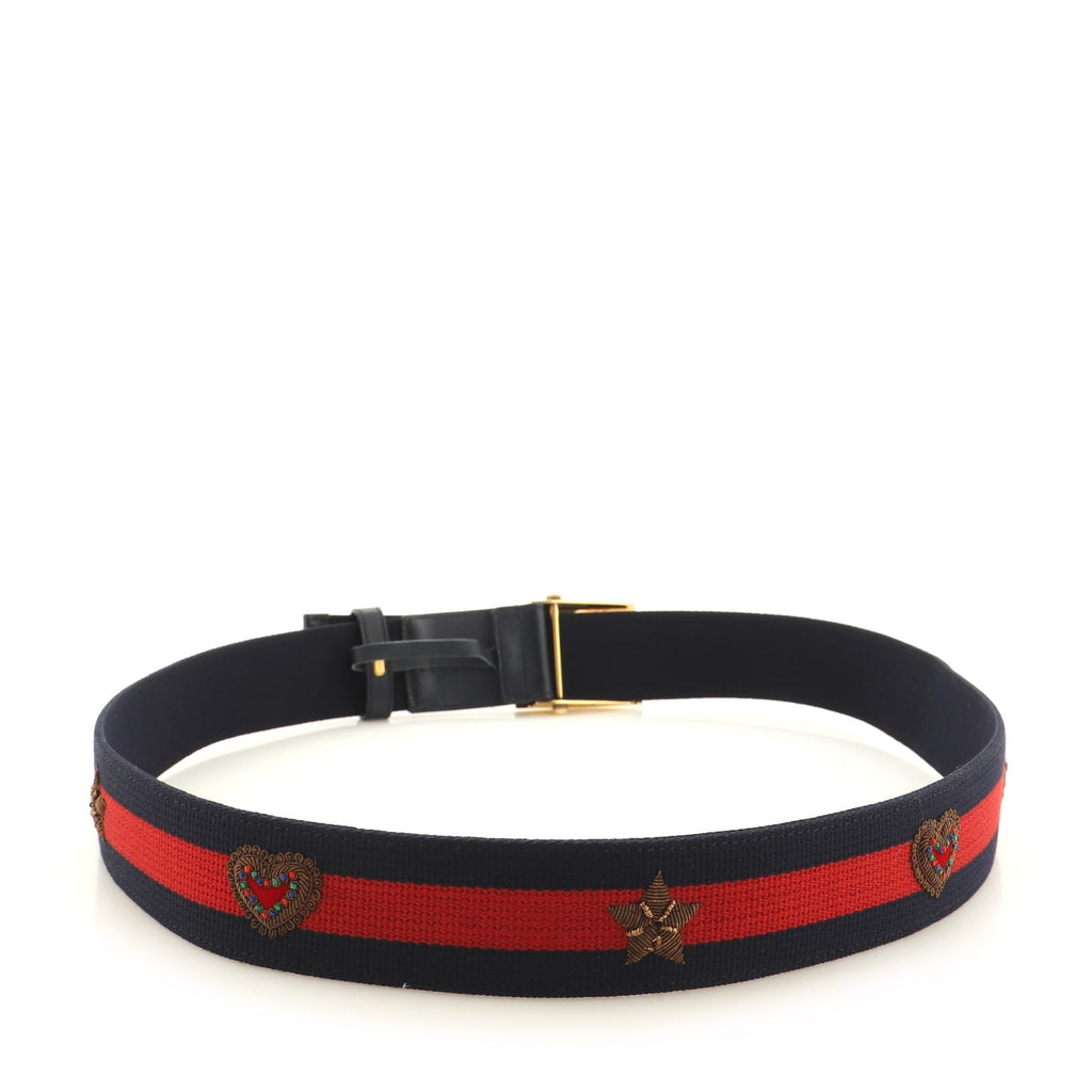 Feline Head Web Belt Canvas Wide 95
