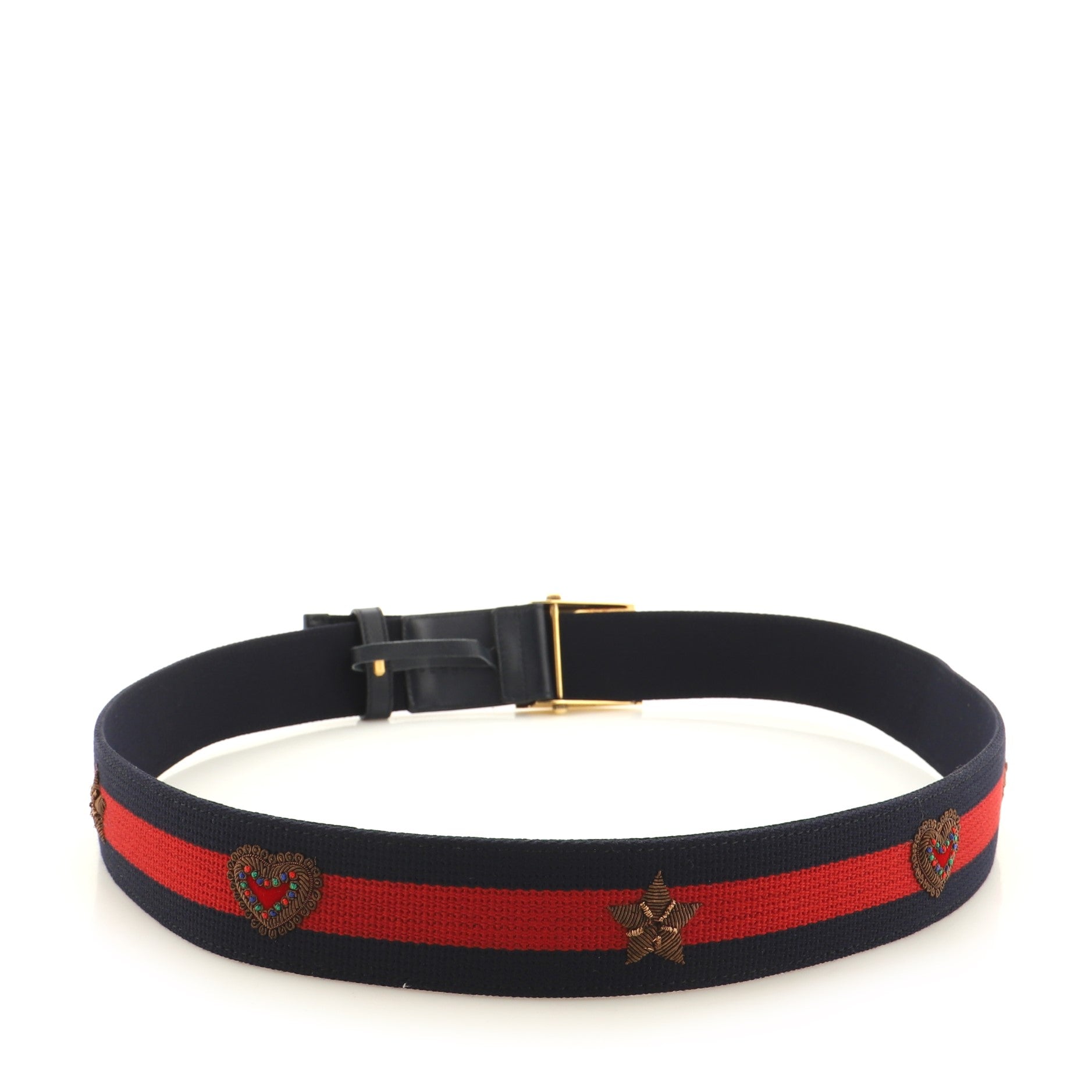 Feline Head Web Belt Canvas Wide 95