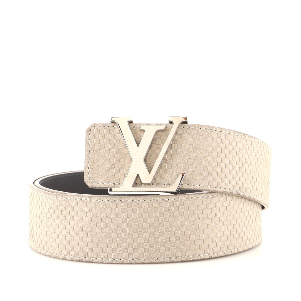 LV Initiales Belt Mini Damier Suede and Leather Wide 95