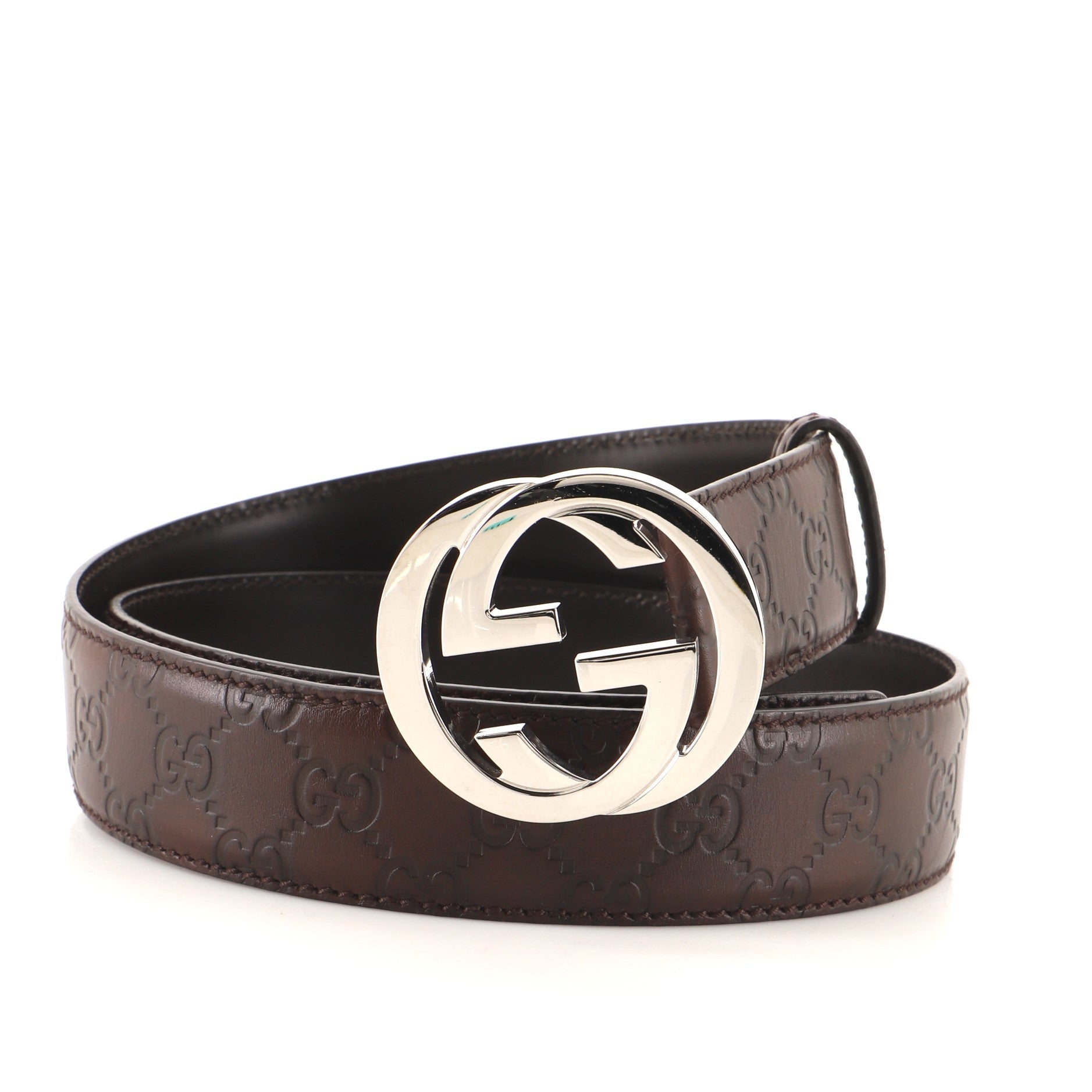 Interlocking G Belt Guccissima Leather Wide 105