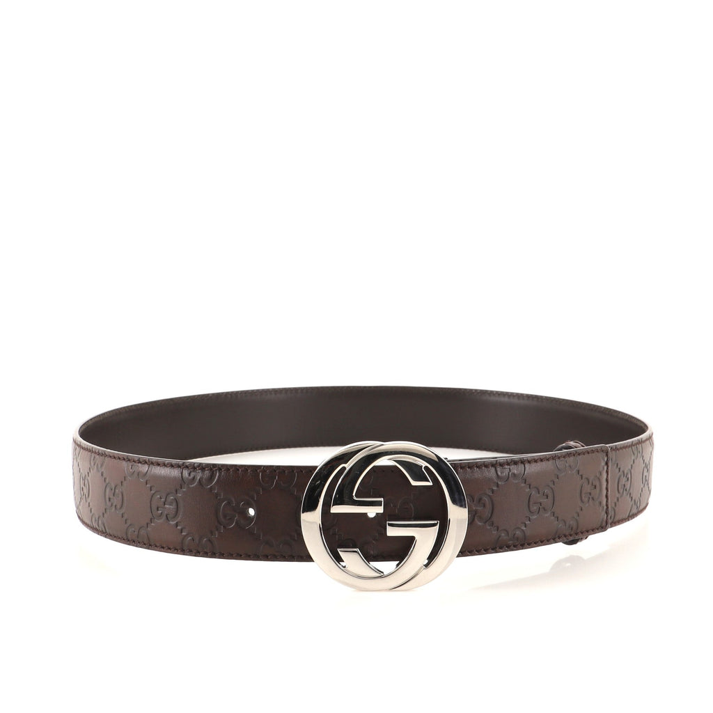 Interlocking G Belt Guccissima Leather Wide 105
