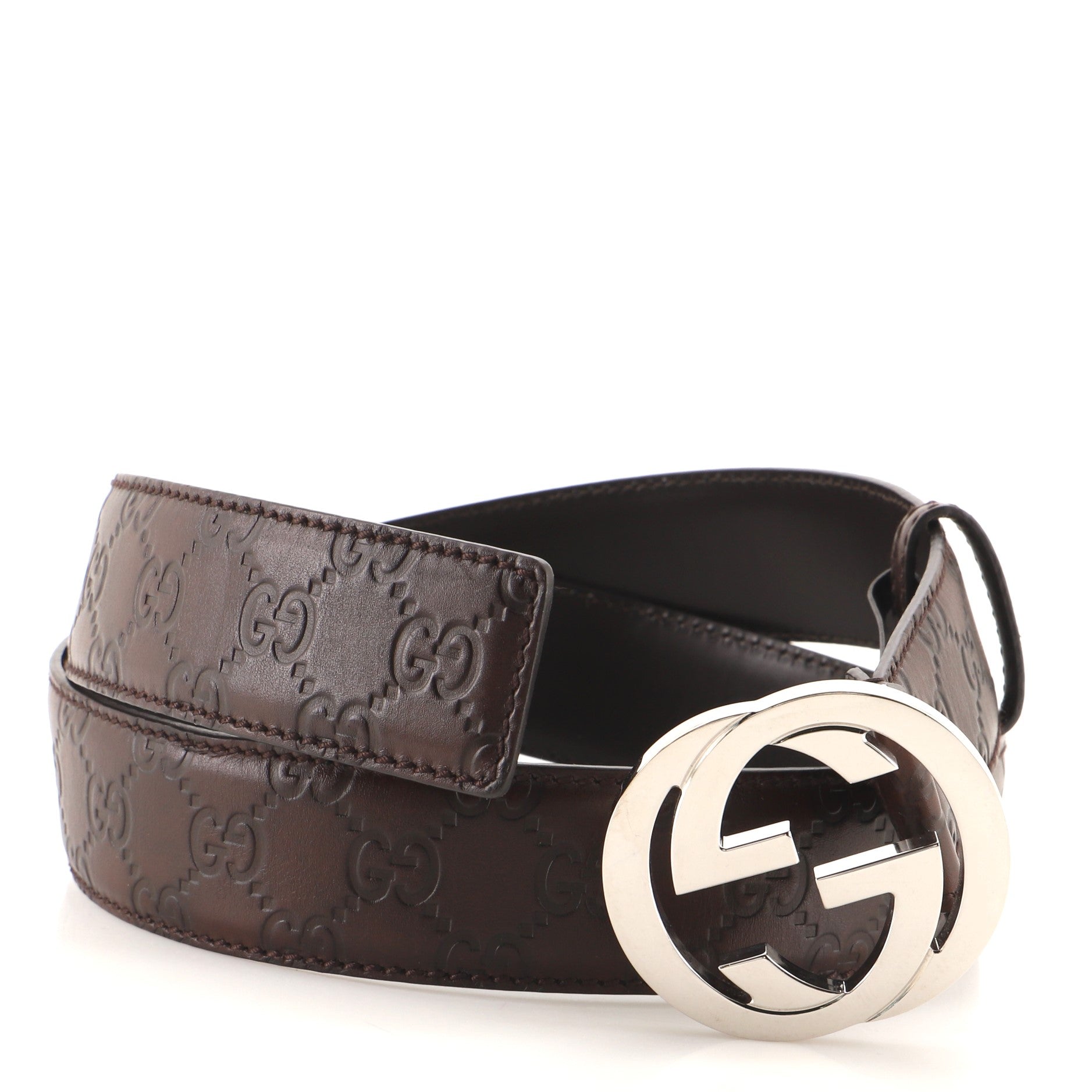 Interlocking G Belt Guccissima Leather Wide 105