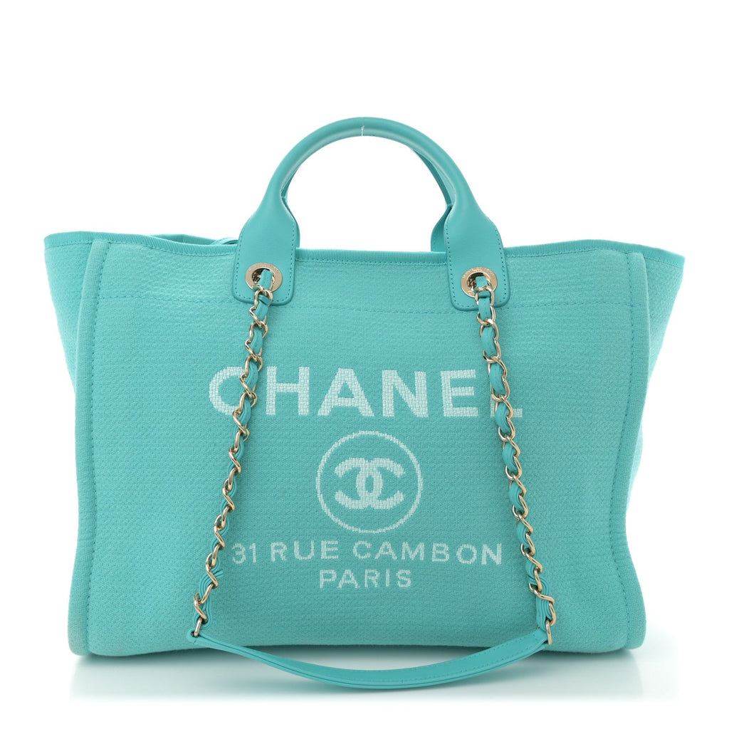Mixed Fibers Medium Deauville Tote Turquoise