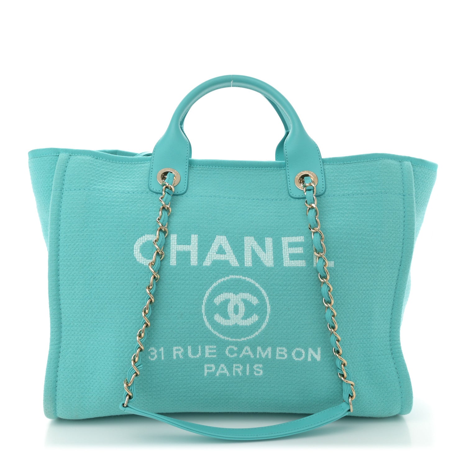 Mixed Fibers Medium Deauville Tote Turquoise