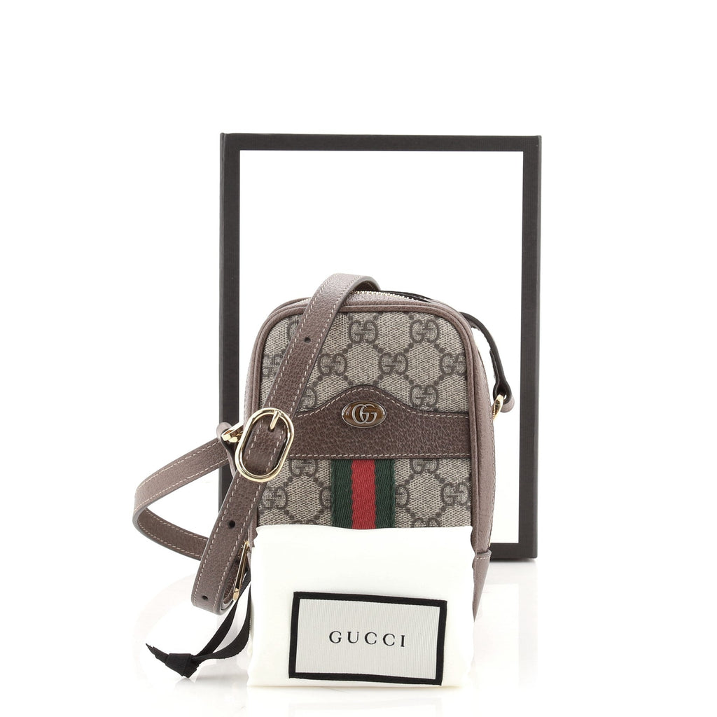 Ophidia Double Zip Crossbody Bag GG Coated Canvas Mini