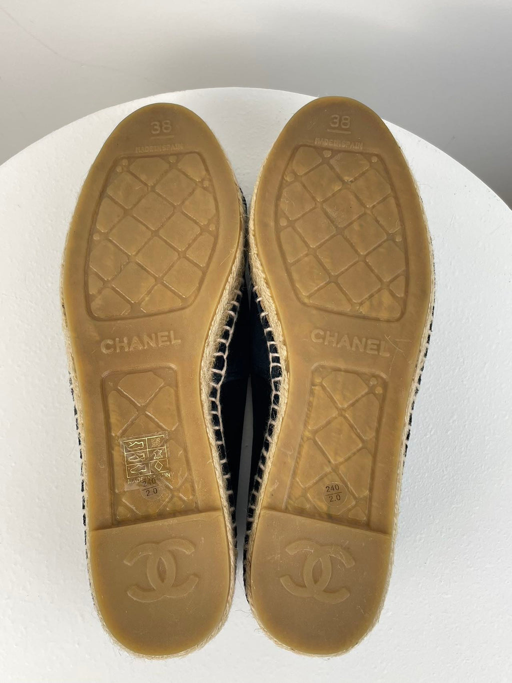 Chanel Blue Flats with CC logo 38