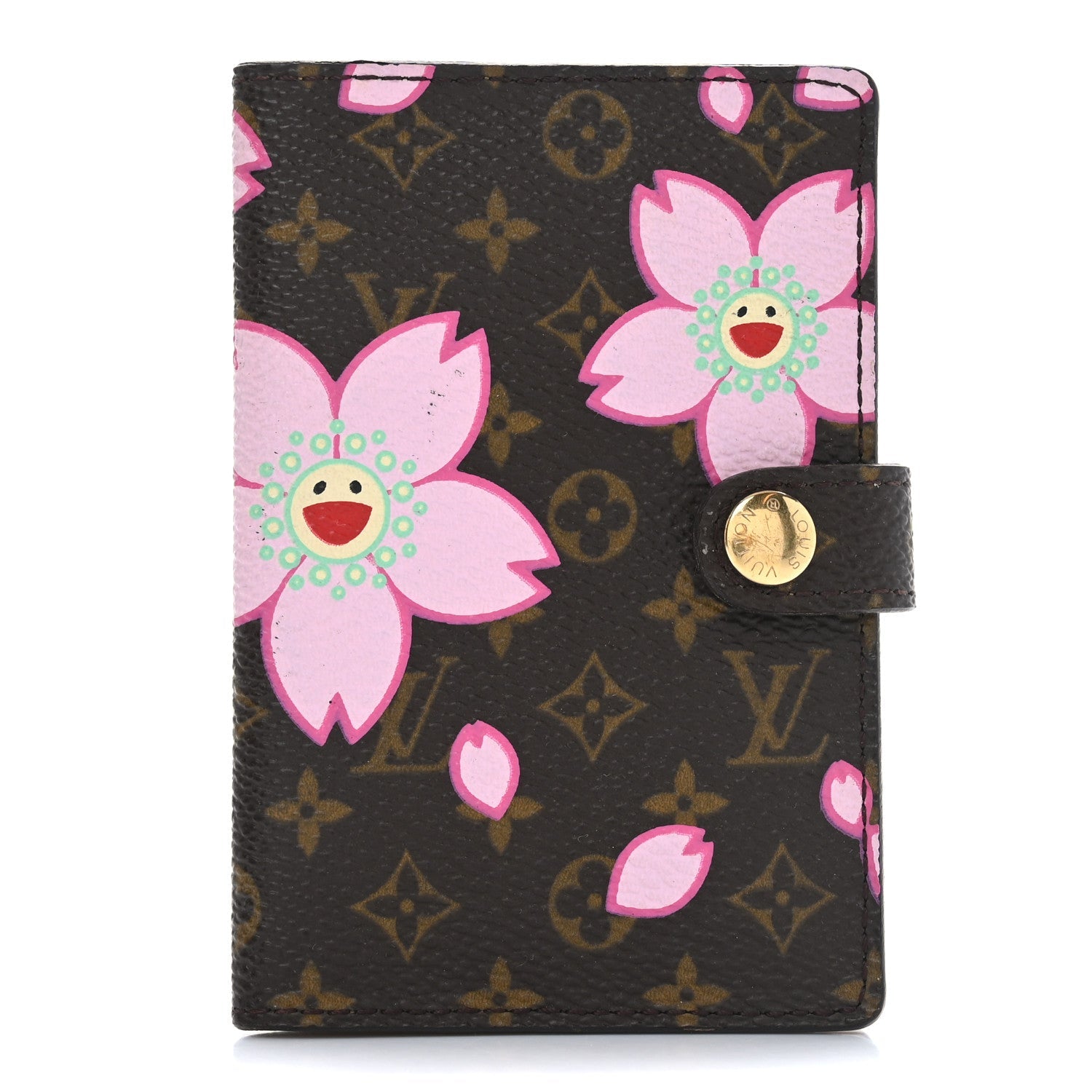 Monogram Cherry Blossom Carnet de Bal Mini Agenda Cover Brown