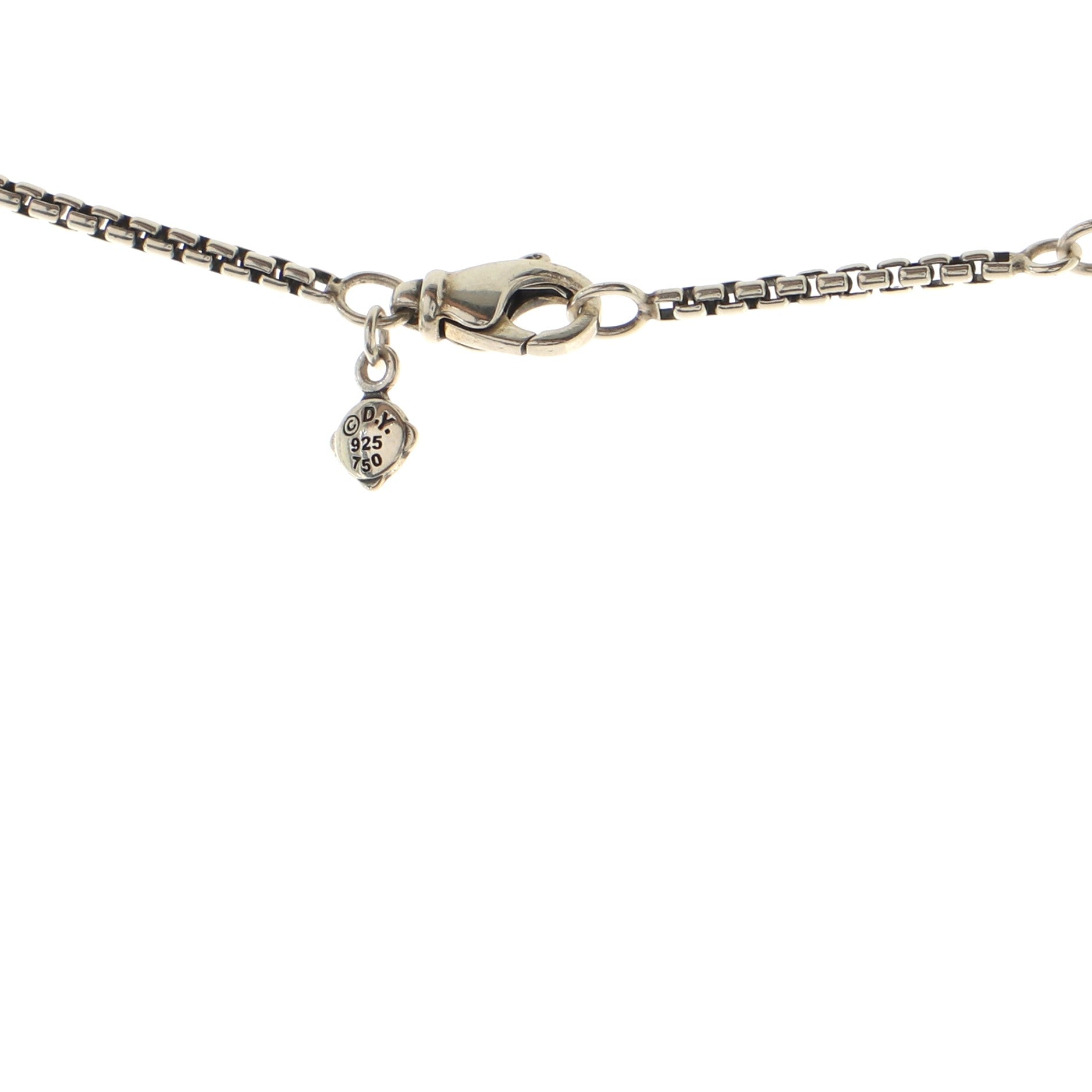 Belmont Curb Link Pendant Necklace Sterling Silver and 18K Yellow Gold