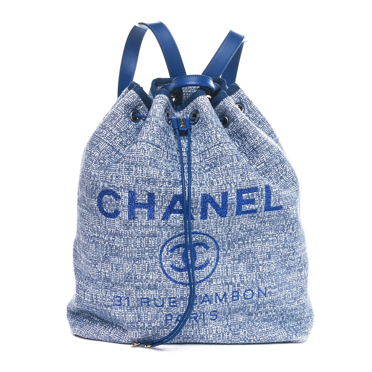 Canvas Large Deauville Backpack Blue