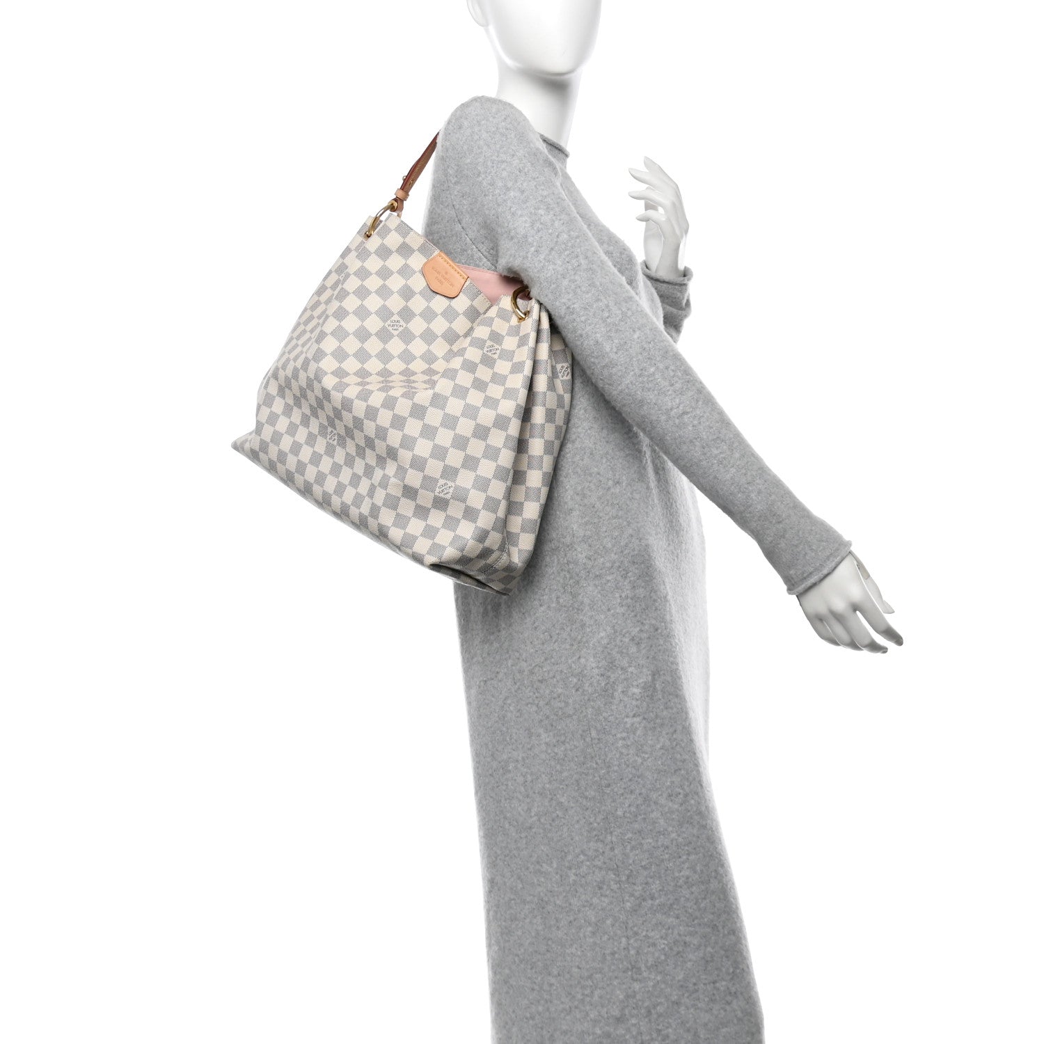 Damier Azur Graceful MM Rose Ballerine