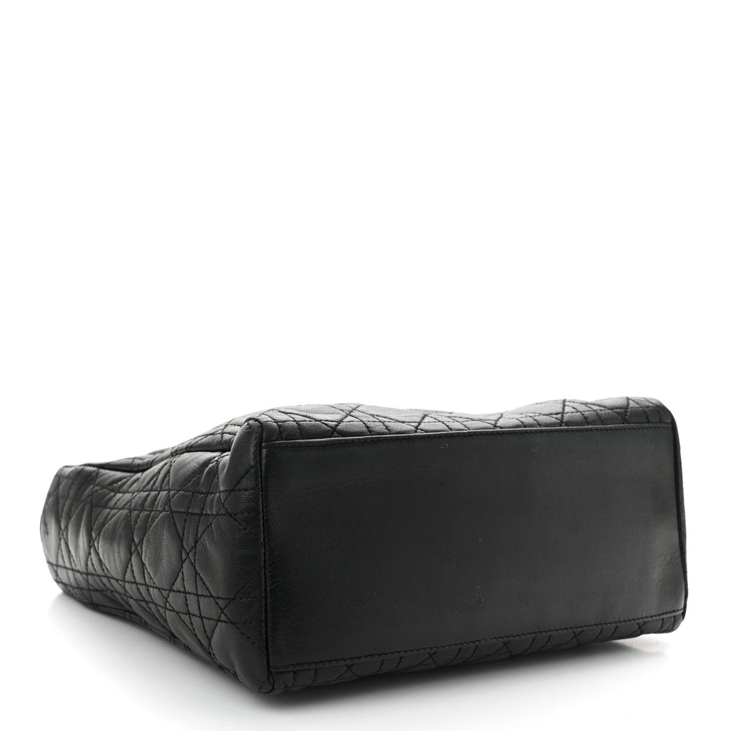 Lambskin Cannage Medium Lady Dior Black