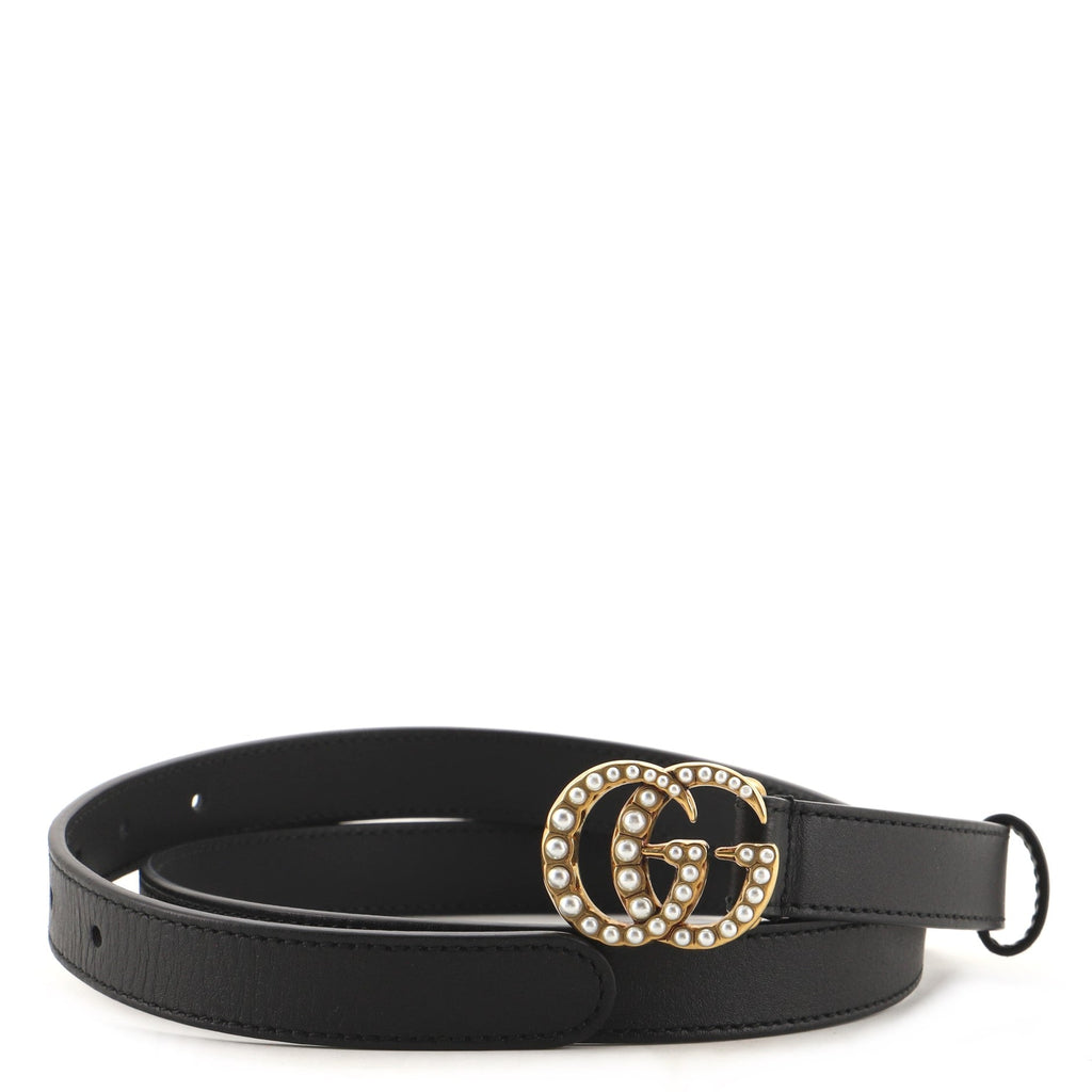 Pearly GG Marmont Belt Leather Thin 85
