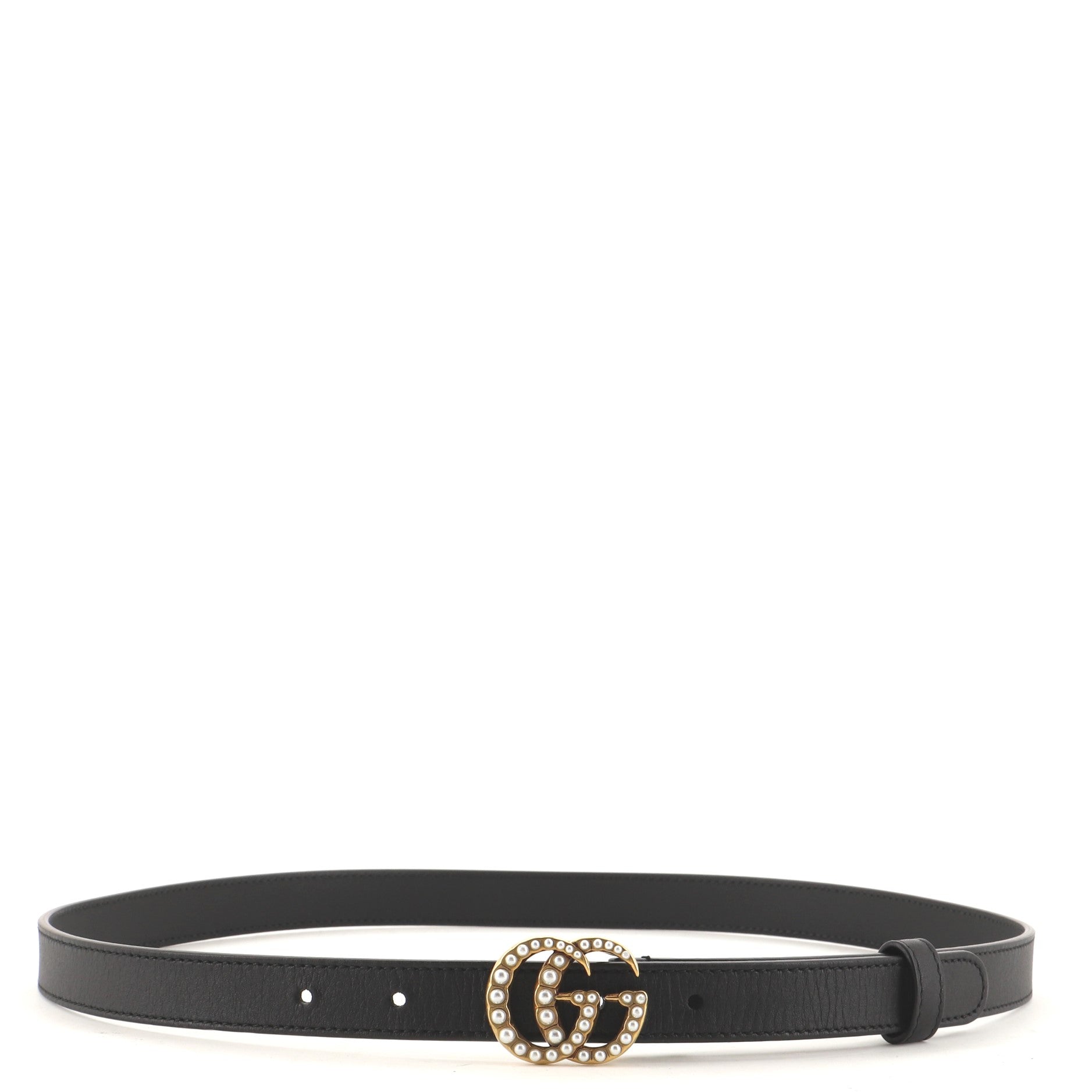 Pearly GG Marmont Belt Leather Thin 85