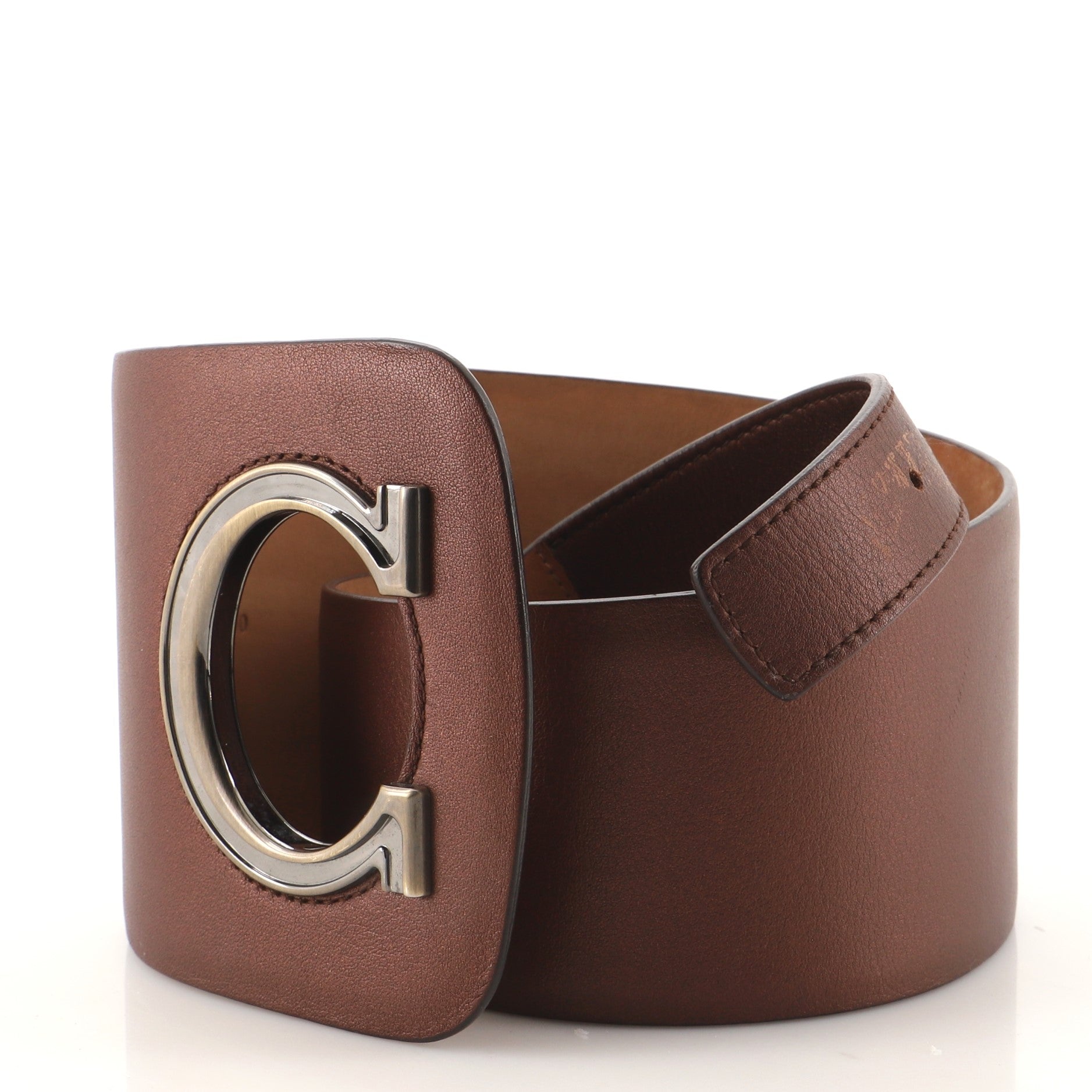 Gancini Waist Belt Leather Wide 90