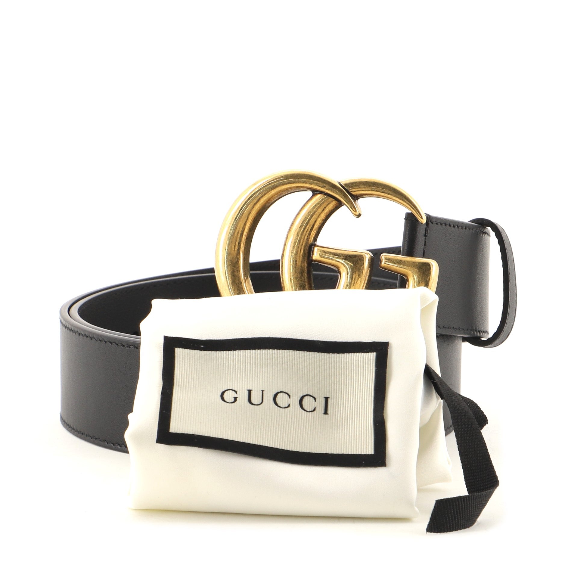 GG Marmont Belt Leather Wide 80