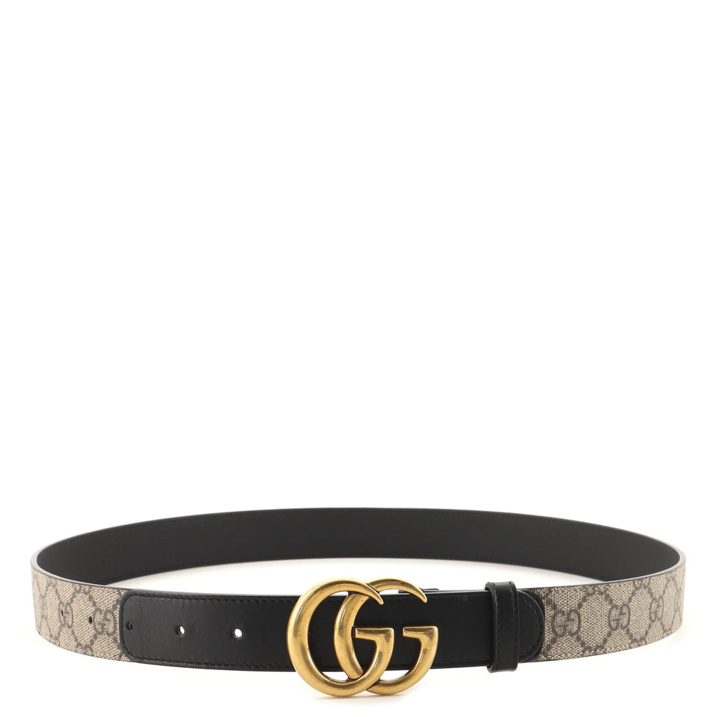 GG Marmont Belt GG Coated Canvas and Leather Wide 95