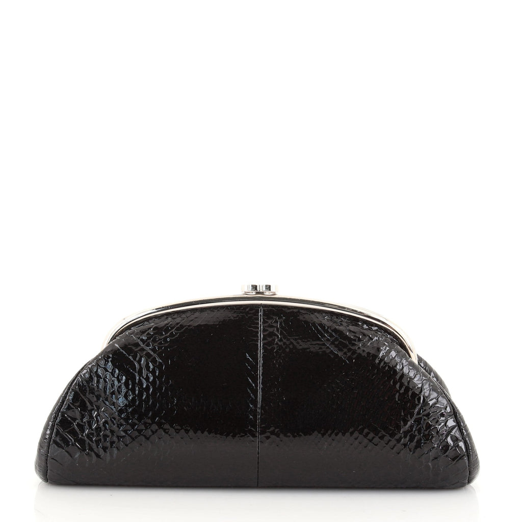 Timeless Clutch Glazed Python