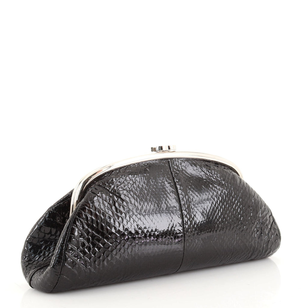 Timeless Clutch Glazed Python