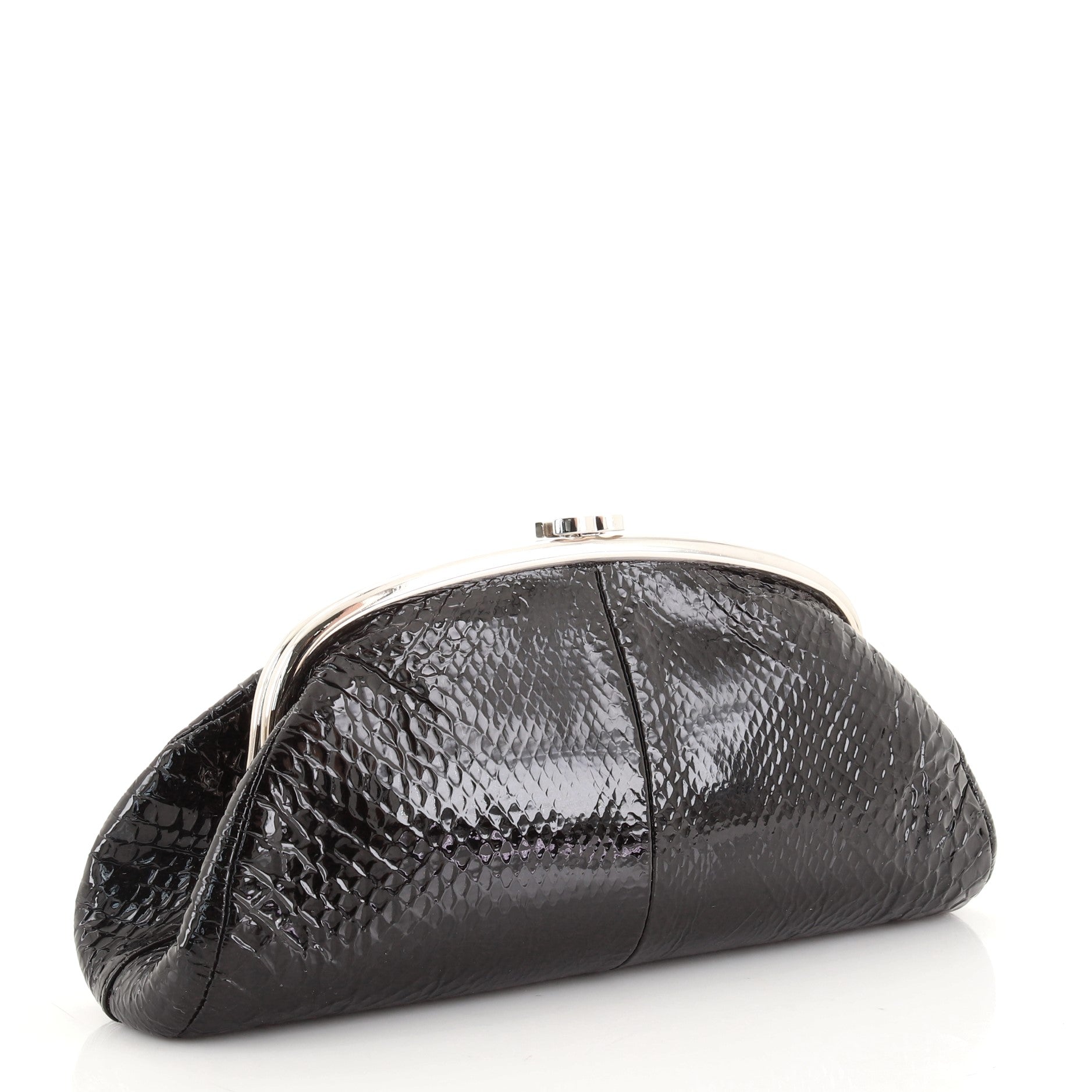 Timeless Clutch Glazed Python