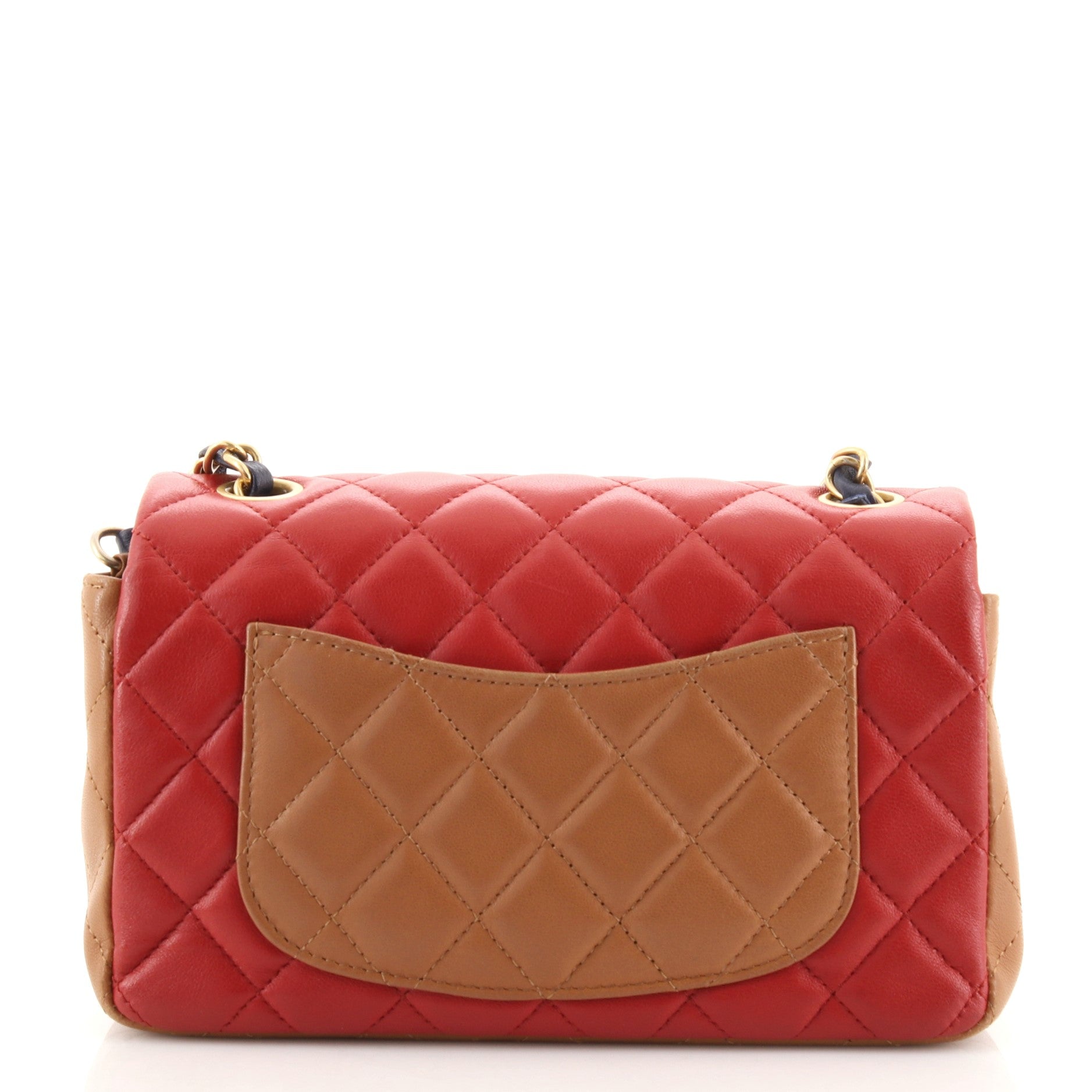 Tricolor Classic Single Flap Bag Quilted Lambskin Mini