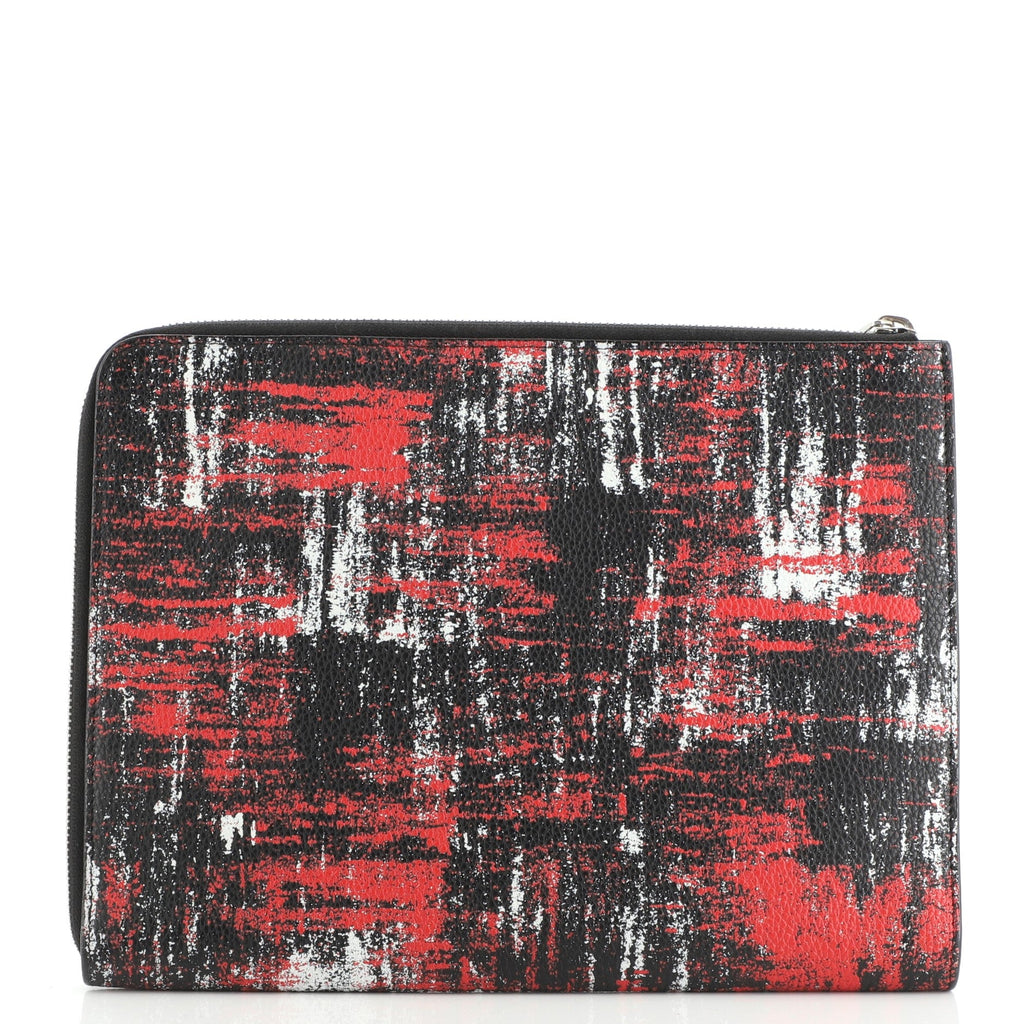 Homme Flat Clutch Printed Leather