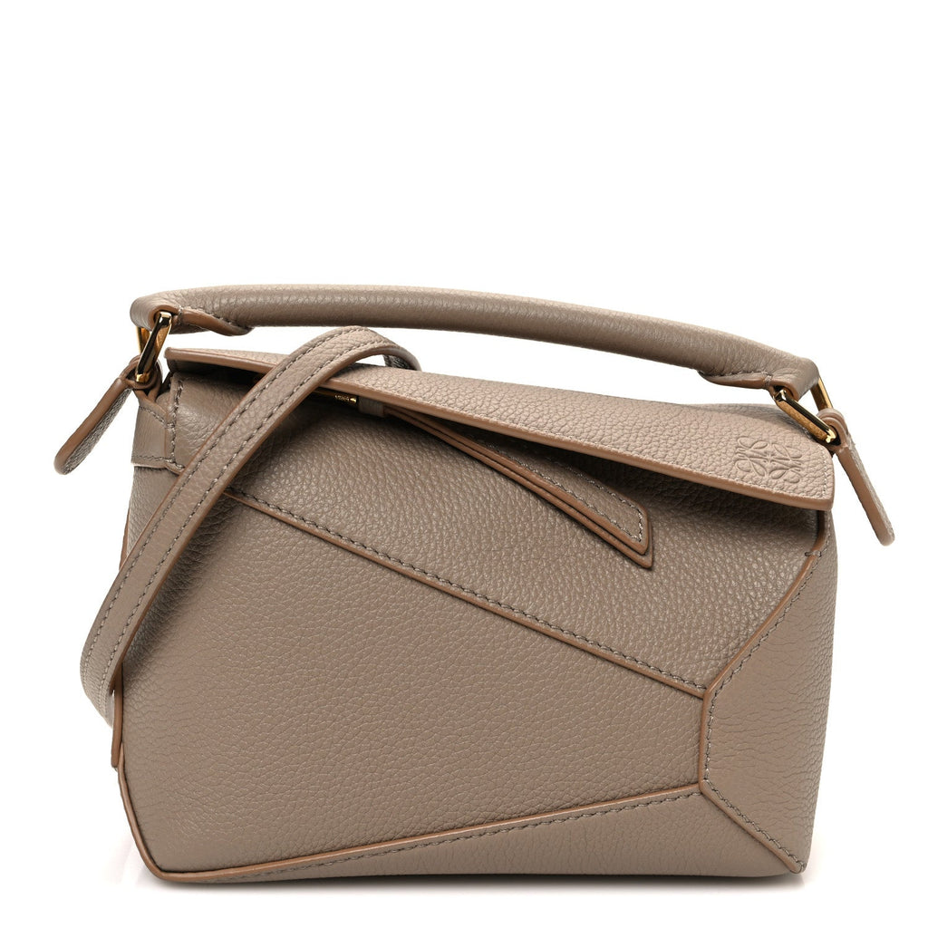 Calfskin Mini Puzzle Edge Bag Sand