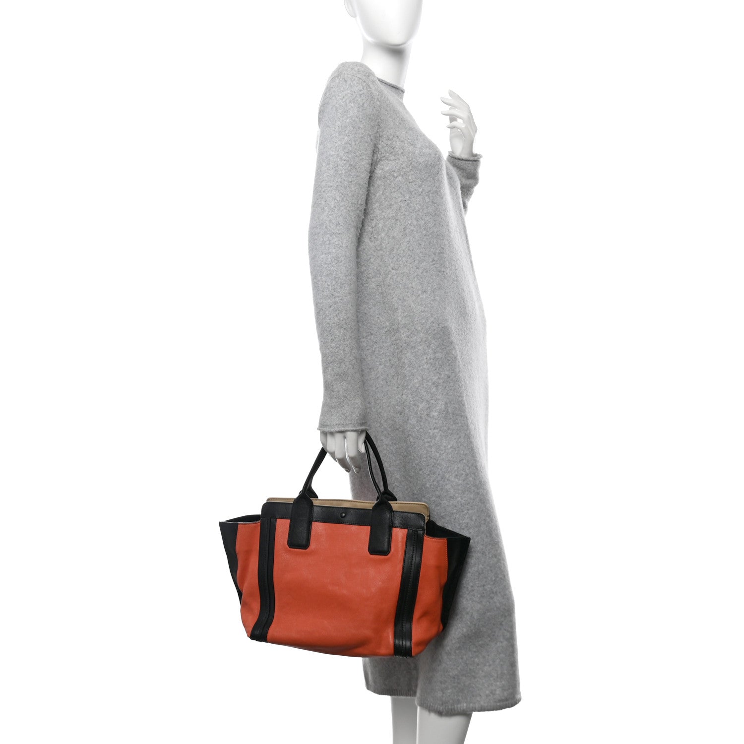 Sheepskin Small Alison East West Tote Pink Black