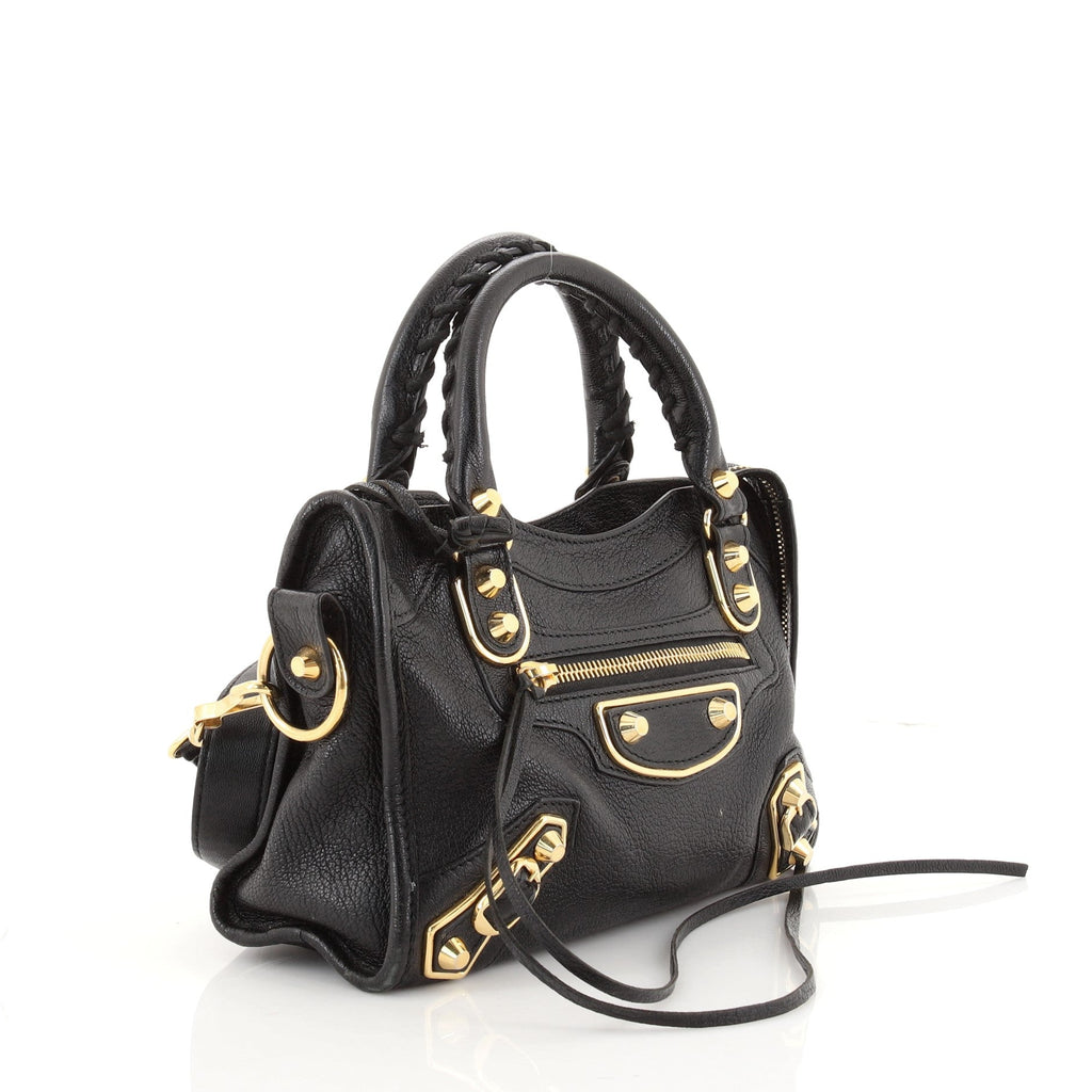 City Classic Metallic Edge Bag Leather Mini