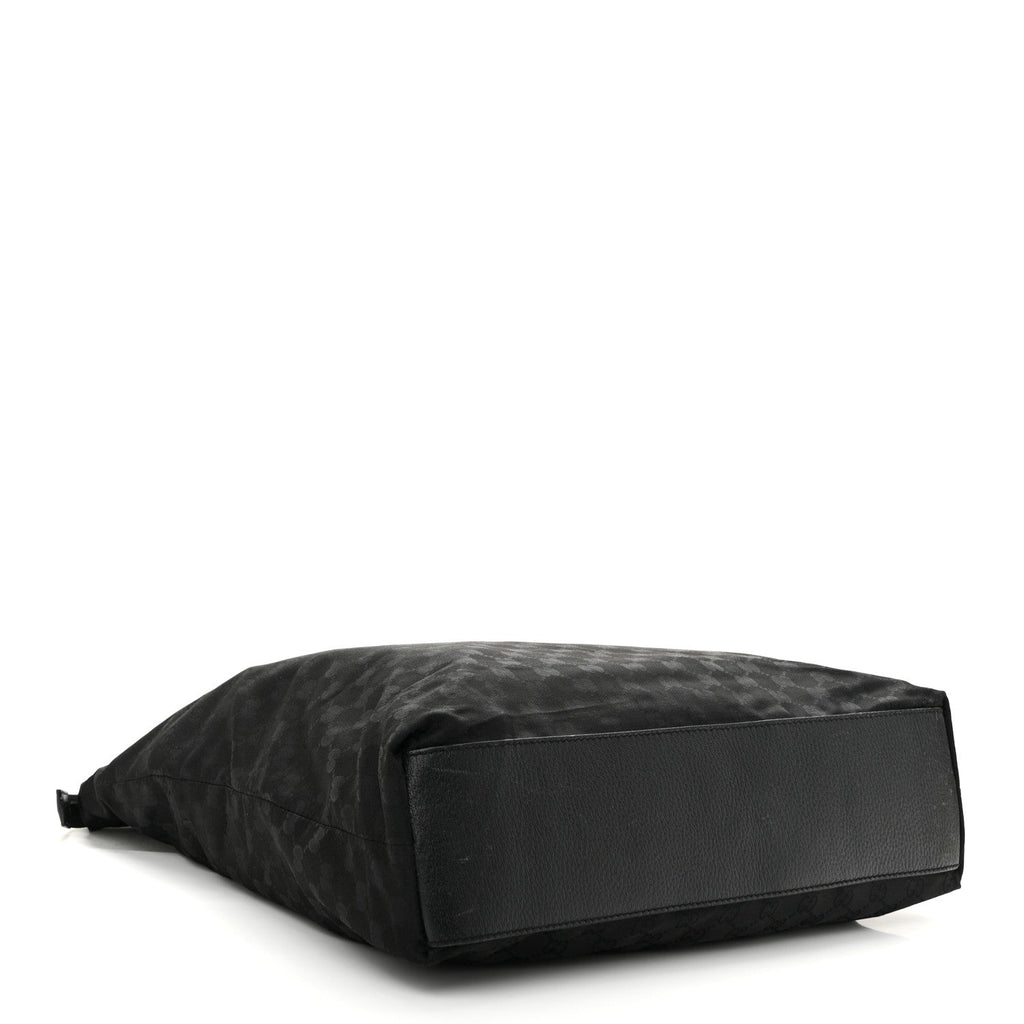 GG Monogram Large Web Handle Vertical Tote Black