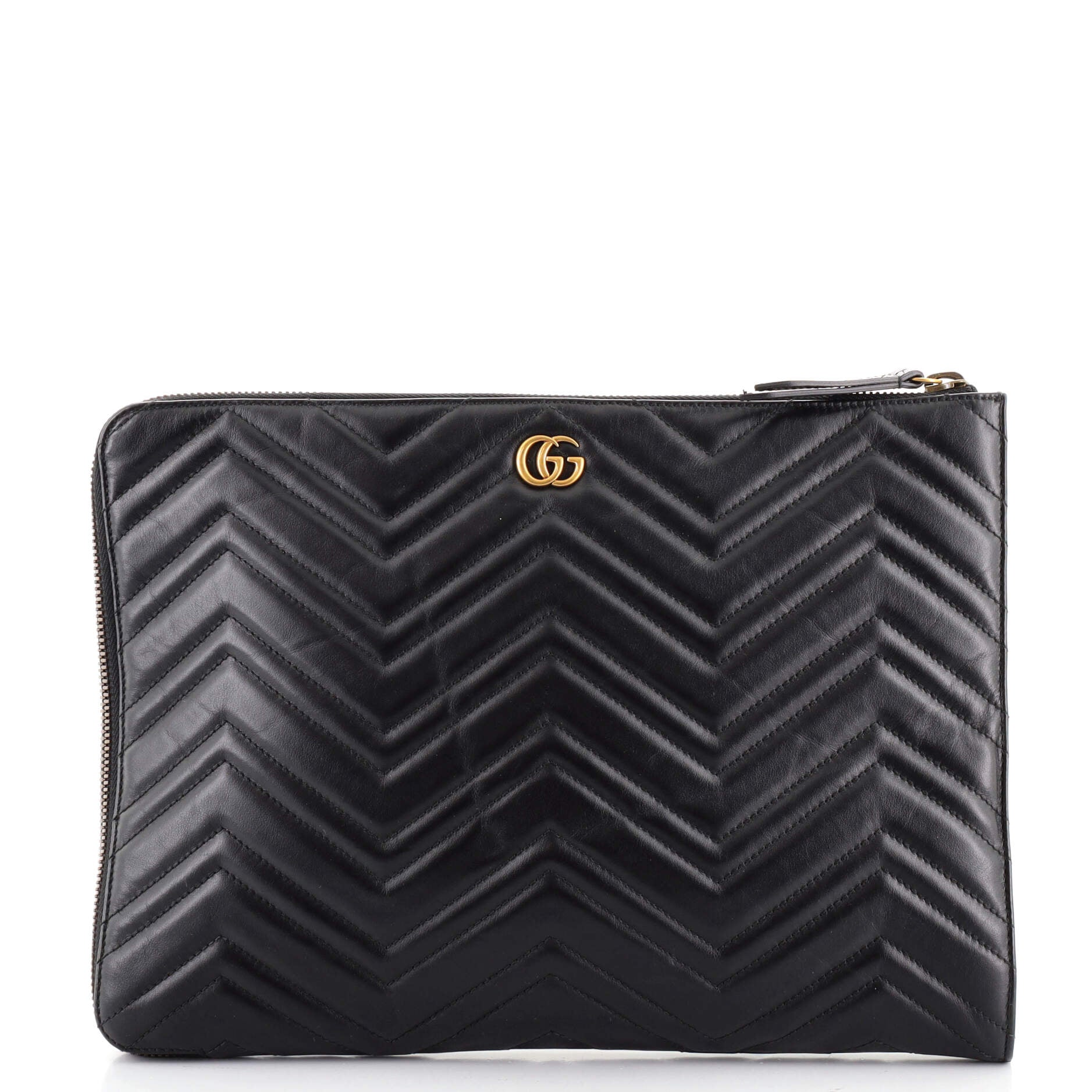 GG Marmont Portfolio Clutch Matelasse Leather