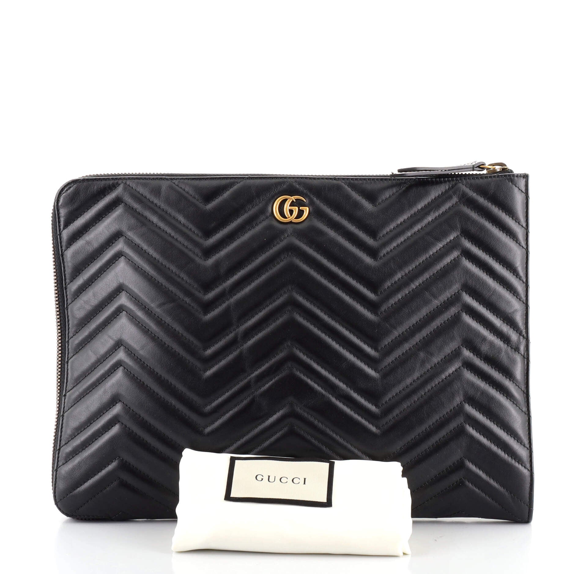 GG Marmont Portfolio Clutch Matelasse Leather